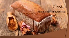  Presentation with gingerbread - Theme with gingerbread-cake-and-spice background and a coral colored foreground