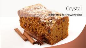  Presentation with gingerbread - Amazing presentation design having gingerbread-cake-isolated-on-white backdrop and a white colored foreground