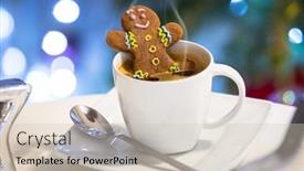  Presentation with gingerbread man - Presentation having gingerbread-cookie-man-takes background and a soft green colored foreground