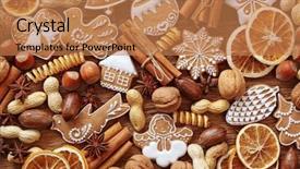  Presentation with spices export - Colorful slide deck enhanced with gingerbread cookies and spices close backdrop and a  colored foreground