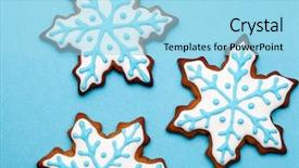  Presentation with light blue - Colorful PPT theme enhanced with gingerbread cookies decorated with light backdrop and a arctic colored foreground
