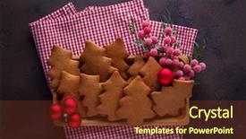  Presentation with cookies christmas - Amazing slides having gingerbread cookies for christmas - christmas backdrop and a tawny brown colored foreground