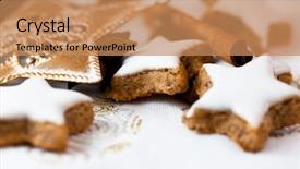  Presentation with gingerbread - Audience pleasing slides consisting of gingerbread cookies symbolic image christmas cookies white background close up backdrop and a coral colored foreground