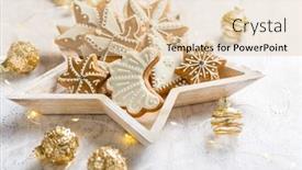  Presentation with cookies christmas - Slides enhanced with gingerbread-cookies-with-ornaments background and a lemonade colored foreground