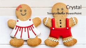  Presentation with valentines day - Cool new presentation design with gingerbread couple for valentines day backdrop and a coral colored foreground
