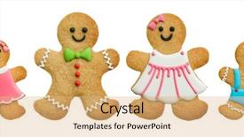  Presentation with family genealogy - PPT layouts enhanced with gingerbread family background and a coral colored foreground