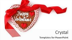  Presentation with gingerbread - Presentation having young woman doing daily morning routine applying lipstick background and a coral colored foreground