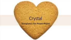  Presentation with white dove heart - Cool new slides with gingerbread heart isolated on white backdrop and a  colored foreground