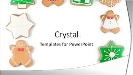  Presentation with gingerbread house - Amazing theme having gingerbread house - frame made of tasty christmas backdrop and a white colored foreground