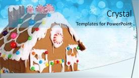  Presentation with festive - Audience pleasing slides consisting of gingerbread house on a festive backdrop and a light blue colored foreground