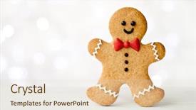  Presentation with gingerbread man - Amazing slide set having gingerbread man backdrop and a lemonade colored foreground