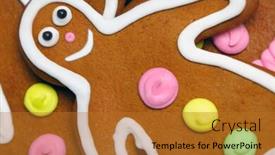  Presentation with gingerbread man - Presentation consisting of gingerbread-man background and a gold colored foreground