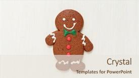  Presentation with gingerbread man - Slides enhanced with gingerbread man background and a sky blue colored foreground