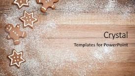  Presentation with gingerbread - Audience pleasing slide deck consisting of gingerbread on wooden background backdrop and a lemonade colored foreground