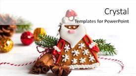  Presentation with gingerbread - Presentation theme with robot - iot smart industry 4 0 background and a  colored foreground.