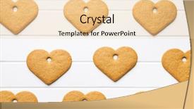  Presentation with shape heart - Audience pleasing slides consisting of gingerbread shape heart on white backdrop and a  colored foreground