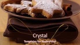  Presentation with powdered - Audience pleasing presentation consisting of gingerbread-with-powdered-sugar-symbolic backdrop and a wine colored foreground