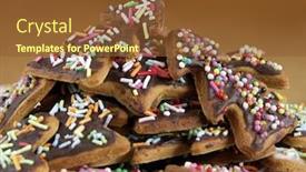  Presentation with gingerbread - PPT theme featuring gingerbread xmas cakes background and a tawny brown colored foreground