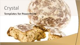  Presentation with gingerbread - Presentation theme featuring gingerbread background and a lemonade colored foreground