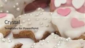  Presentation with gingerbread - Beautiful presentation theme featuring gingerbread backdrop and a mint green colored foreground