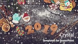  Presentation with new years - Slides enhanced with gingerbreads cookies for new years background and a dark gray colored foreground