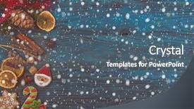  Presentation with new years - Beautiful presentation featuring gingerbreads for new years backdrop and a ocean colored foreground