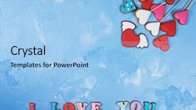  Presentation with marriage - Amazing slides having gingerbreads for valentines day or marriage on blue concrete background backdrop and a light blue colored foreground