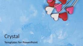  Presentation with marriage - Theme having gingerbreads for valentines day background and a light blue colored foreground