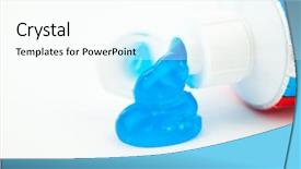  Presentation with toothpaste - Amazing theme having gingiva - close up of toothpaste outgoing backdrop and a pink colored foreground