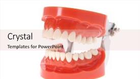  Presentation with dentures - Slides having gingiva - teeth or dentures isolated background and a lemonade colored foreground