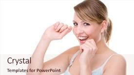  Presentation with gingival health - Presentation design consisting of gingival health - full isolated portrait background and a lemonade colored foreground