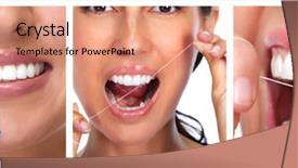  Presentation with gingival health - PPT theme featuring gingival health - teeth with toothbrush background and a  colored foreground
