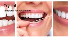  Presentation with gingival health - PPT theme featuring gingival health - teeth with toothbrush background and a coral colored foreground