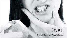  Presentation with gingival health - Amazing presentation theme having gingival health - woman with a toothpain backdrop and a light gray colored foreground