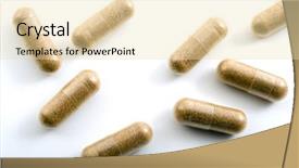  Presentation with alternative - Beautiful presentation featuring drugs brain - alternative herbal capsules isolated backdrop and a lemonade colored foreground