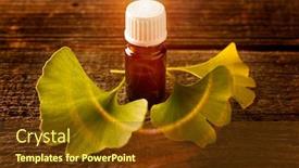  Presentation with ginkgo - Slides with ginkgo-essential-extract background and a tawny brown colored foreground
