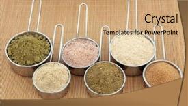  Presentation with whey - Presentation theme having ginseng chocolate whey ginkgo biloba background and a coral colored foreground