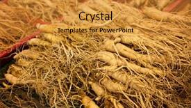  Presentation with market food - Audience pleasing slide set consisting of ginseng for sell in food backdrop and a  colored foreground