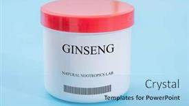  Presentation with ginseng - PPT layouts enhanced with ginseng-it-is-a-nootropic background and a light blue colored foreground