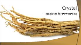  Presentation with ginseng - Cool new presentation theme with ginseng root backdrop and a  colored foreground
