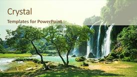  Presentation with top 10 waterfall - Slides enhanced with gioc - detian waterfall in vietnam background and a cream colored foreground