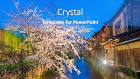  Presentation with japan cherry blossom - Audience pleasing slide deck consisting of gion-shirakawa-kyoto-japan-during backdrop and a cobalt blue colored foreground