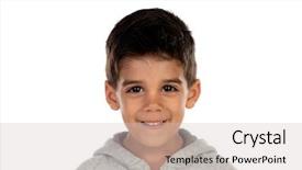  Presentation with grey - Beautiful slide set featuring gipsy child with grey sweatshirt backdrop and a  colored foreground