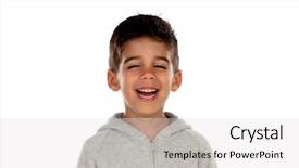  Presentation with child development and adolescent - Presentation theme with gipsy child with grey sweatshirt background and a  colored foreground