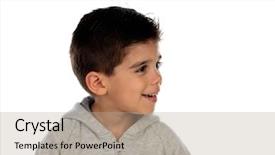  Presentation with child obesity - Beautiful PPT theme featuring gipsy child with grey sweatshirt backdrop and a  colored foreground