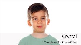  Presentation with black child - Audience pleasing PPT theme consisting of gipsy children - funny small child with dark backdrop and a  colored foreground