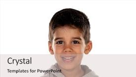  Presentation with black child - Colorful PPT theme enhanced with gipsy children - funny small child with dark backdrop and a soft green colored foreground