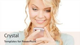  Presentation with internet - Amazing theme having call girl - technology and internet concept backdrop and a lemonade colored foreground