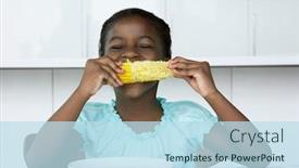  Presentation with big table - PPT theme consisting of girl-5-6-sitting background and a sky blue colored foreground