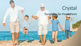  Presentation with young generation - Presentation design having girl and a boy next background and a sky blue colored foreground